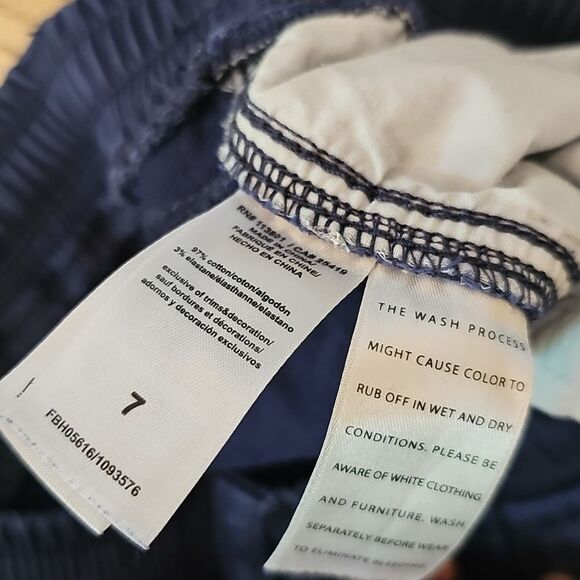 Boys Navy Cargo Pants Size 7 Flapdoodles - Picture 4 of 10